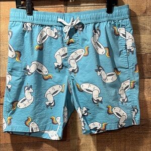 Valor Collective Unicorn Pool Float Print Swim Trunks board shorts men's large